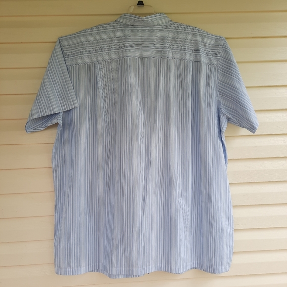 nyne New You New Energy Men's Stripe Button Up Shirt Short Sleeve SZ 4XLT Tall - Picture 2 of 13